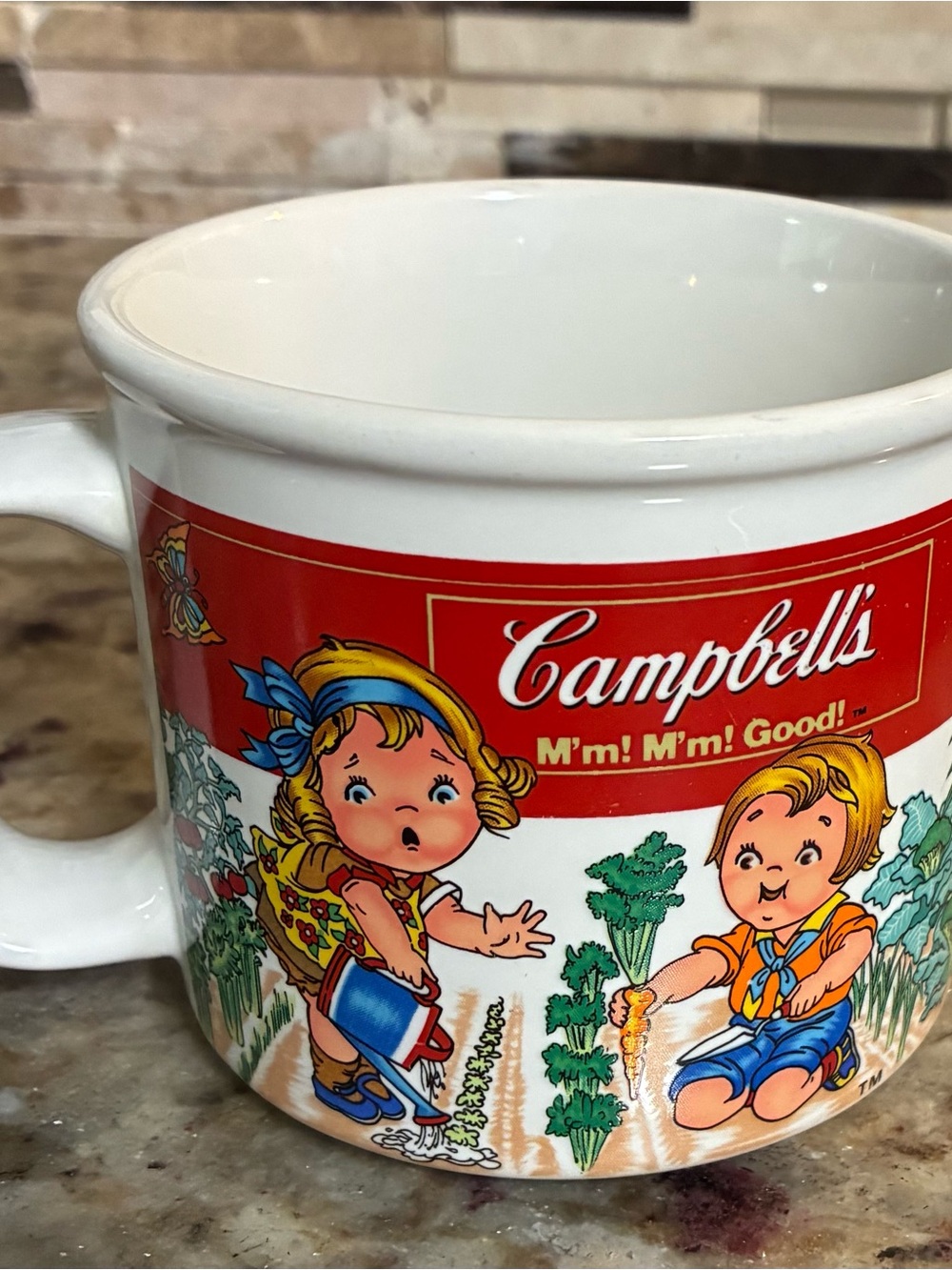 Campbell's White & Red Vintage Kids Graphic Coffee Mug